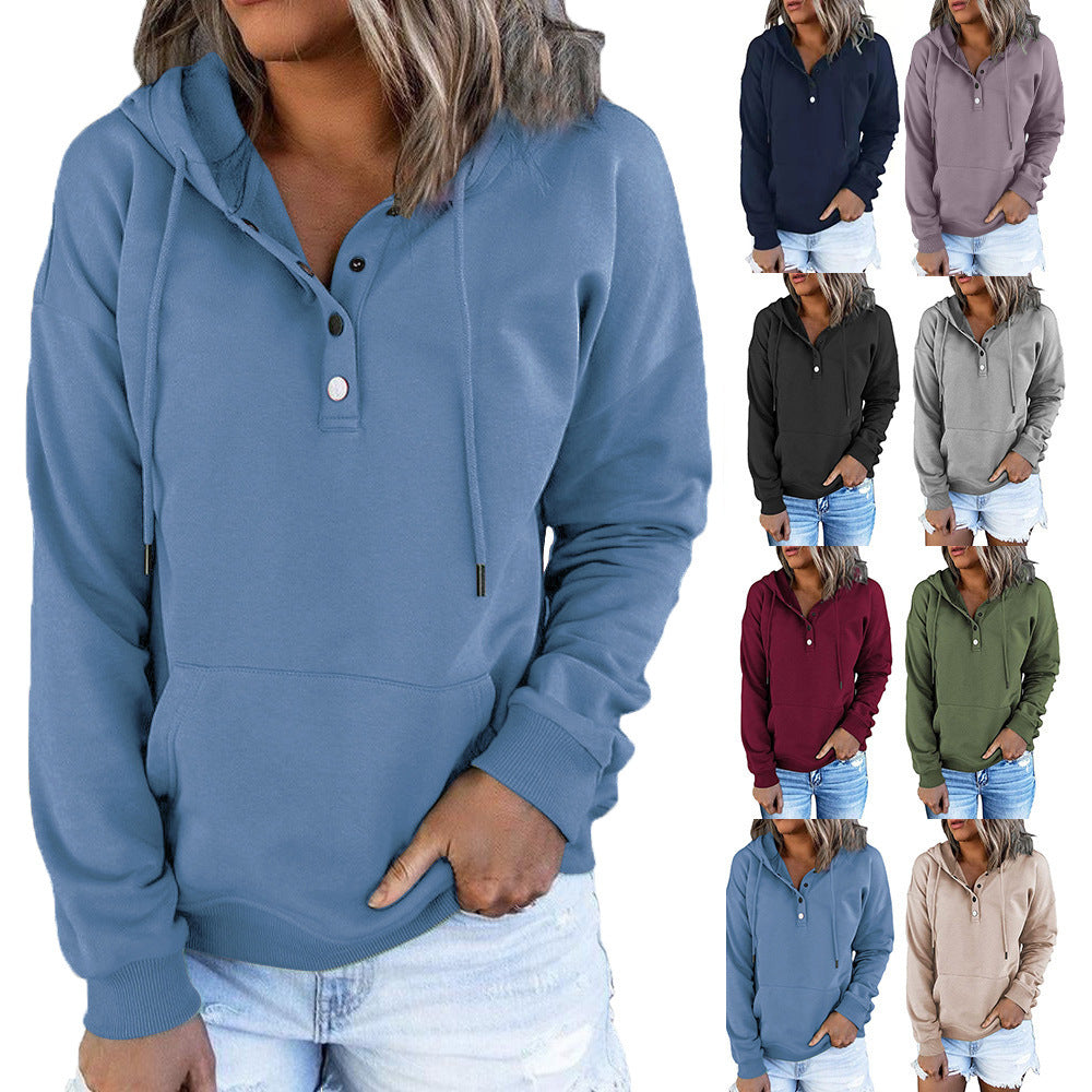 Versatile Women's Long-sleeved Loose Casual Hooded Women's Sweater, Sweater