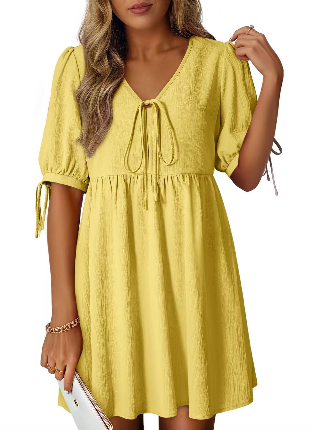 Beautiful Women's Fashion Loose Puff Sleeve Dress