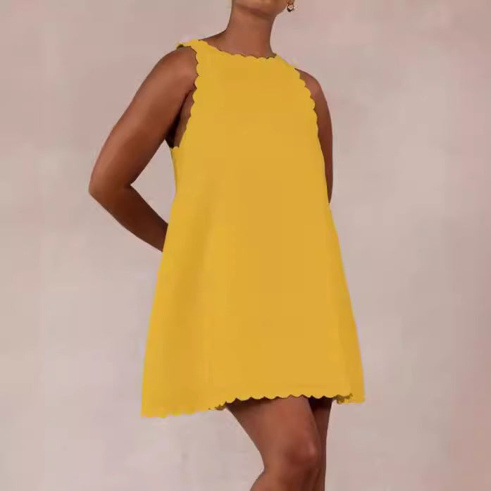 Women's Casual Cotton Linen Solid Color Embroidered Skirts