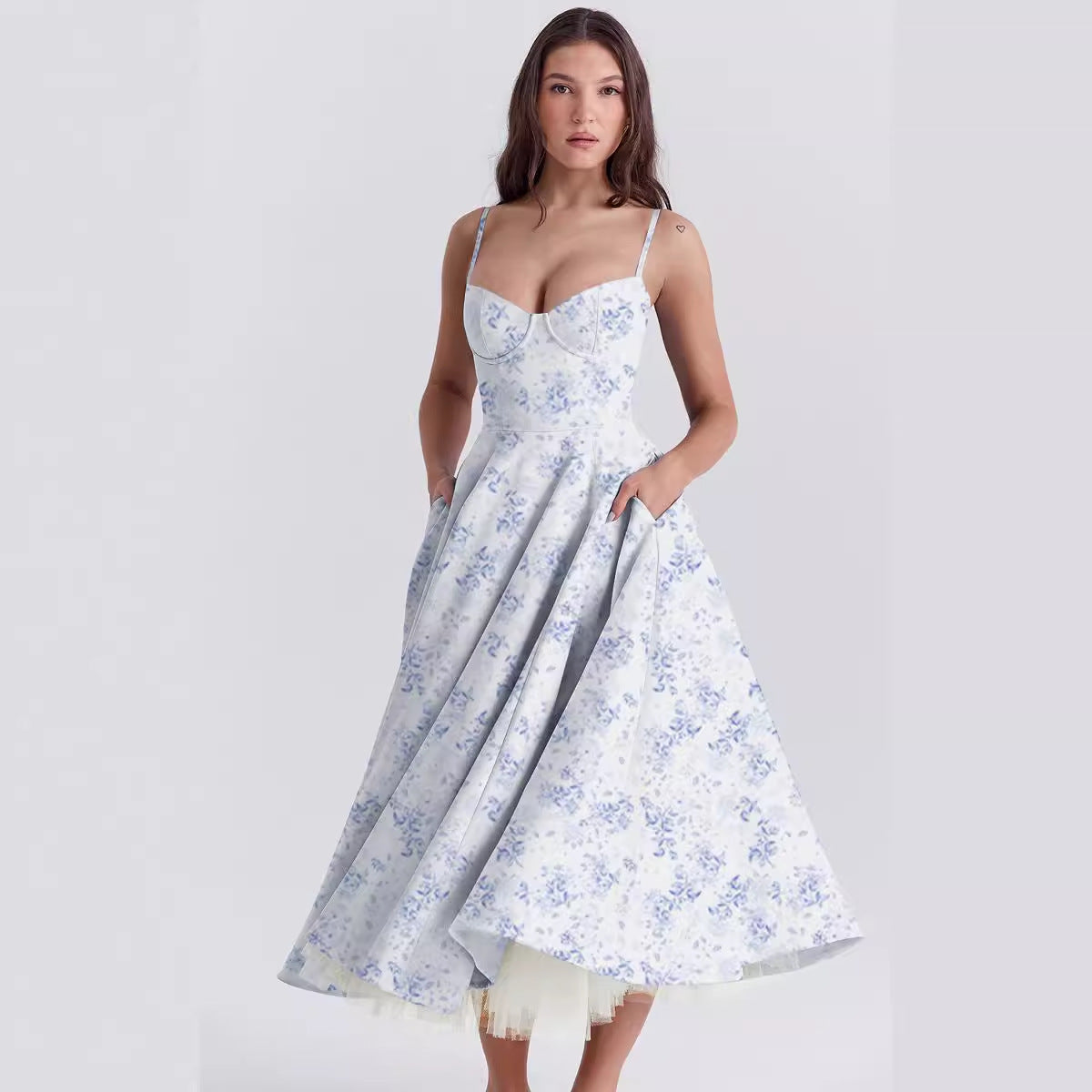 Princess Dress French Mesh Swing Floral Dresses