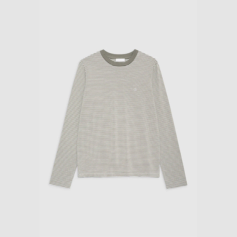 Women's North American Niche Light Green Striped Blouses