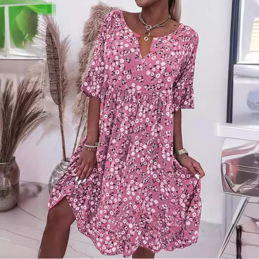Charming Summer Fashion Flower Printed Dress Dresses