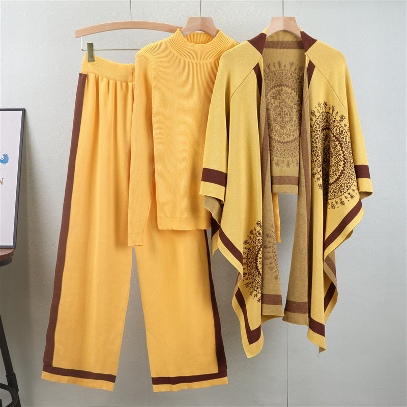 Women's Lazy Autumn Slimming Fashionable Long-sleeved Shawl Fashion Casual Suit