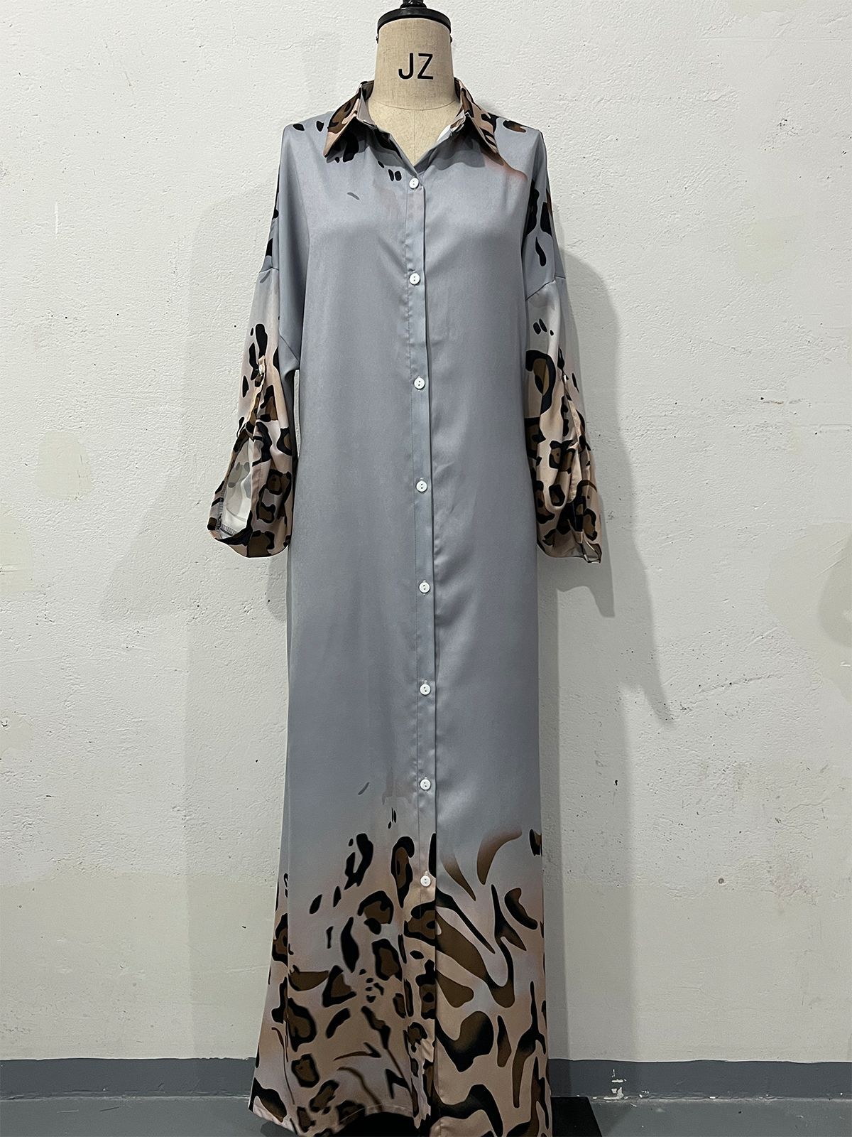 Women's Long-sleeved High Waist Temperament Retro Robe Dresses