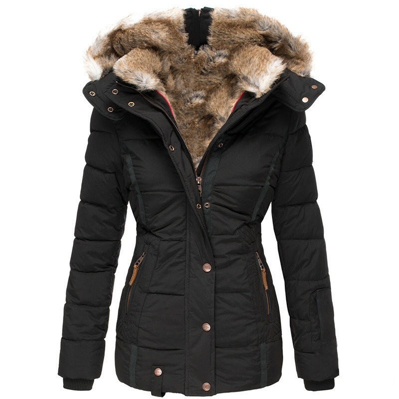 Women's Winter Warm Fur Collar Cotton Clothes Coats
