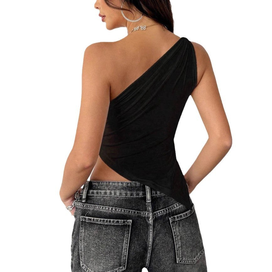 Women's American Sweet Spicy Irregular Hem Blouses