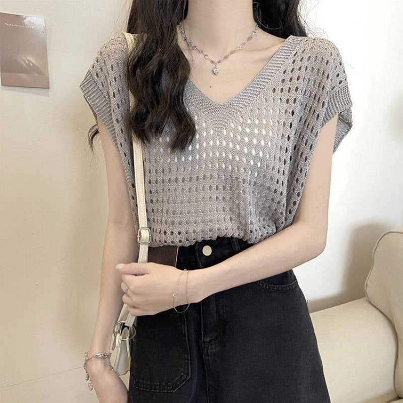 Women's Idle Style Sun Protective Hollow Out Women's Sweater