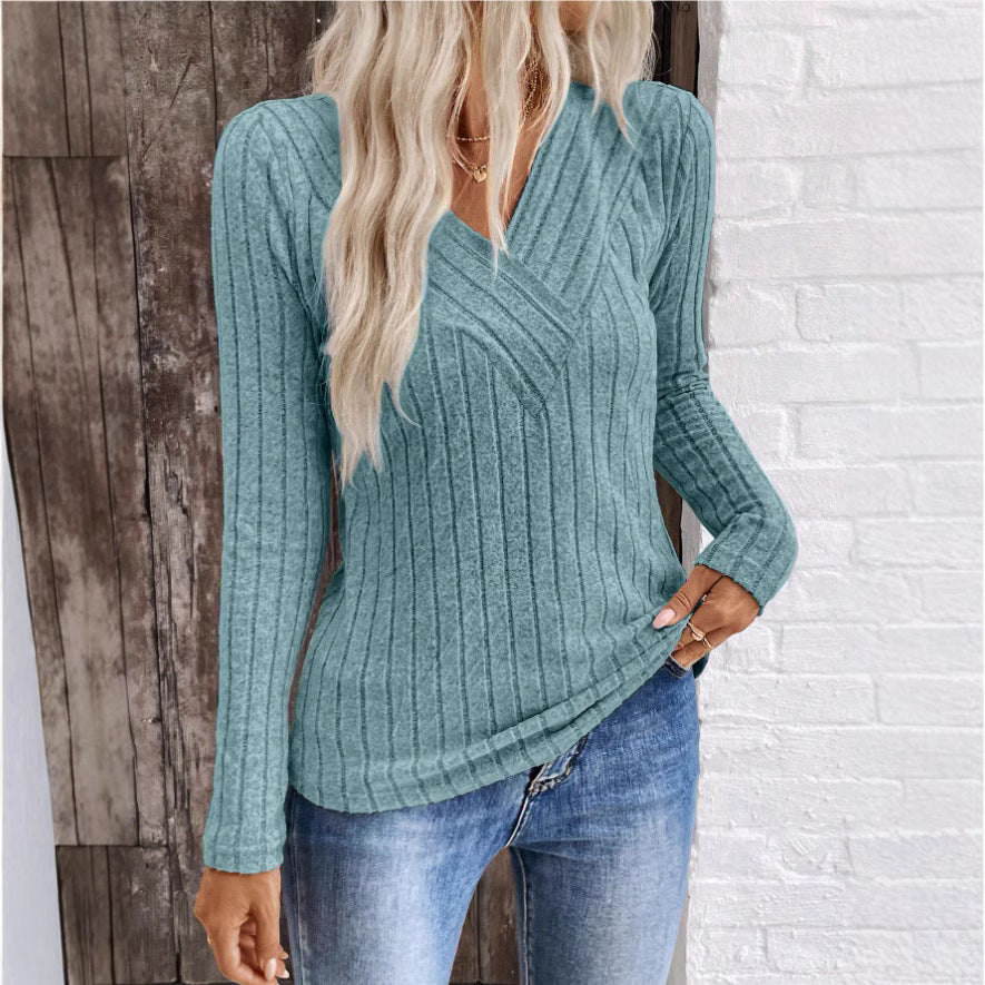 Classy Women's Pullover Long Sleeve T-shirt Sweaters