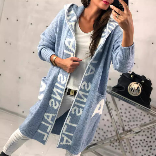 Women's Attractive Pretty Comfortable Hooded Knitted Sweaters