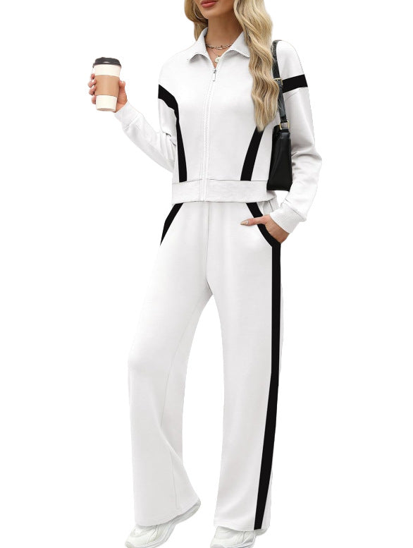 Women's Autumn Two-piece Sportswear Trousers Set For Fashion Casual Suit