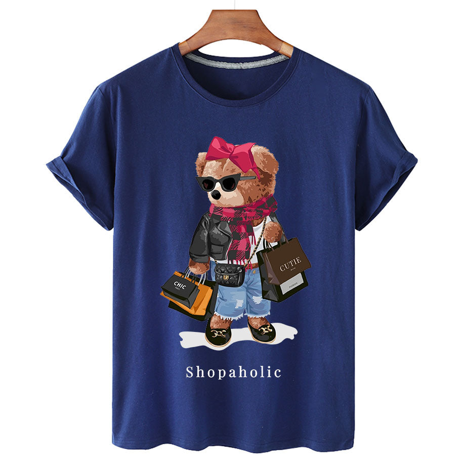 Women's Comfortable Bear Loose T-shirt Fashion Blouses