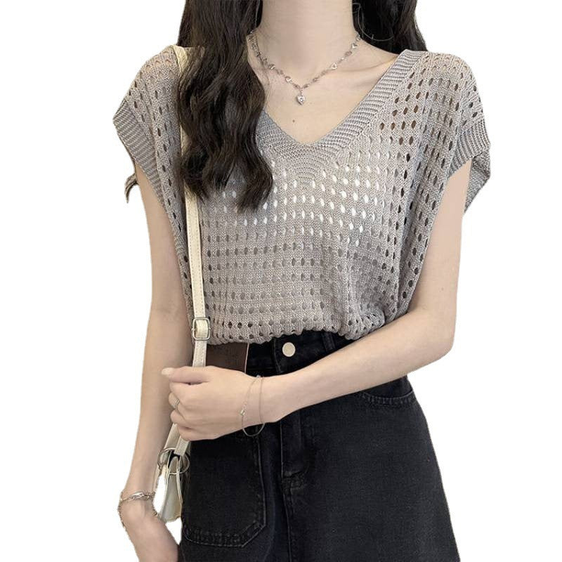 Women's Idle Style Sun Protective Hollow Out Women's Sweater