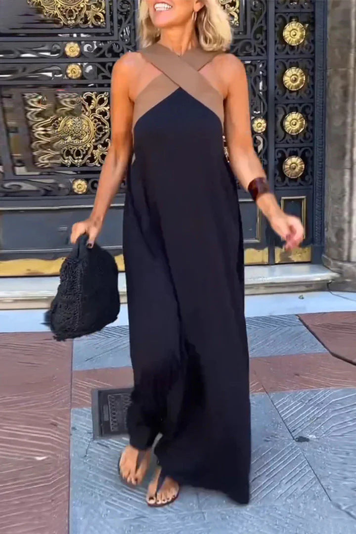 Women's Summer Long Cross Sexy Beauty Back Dress