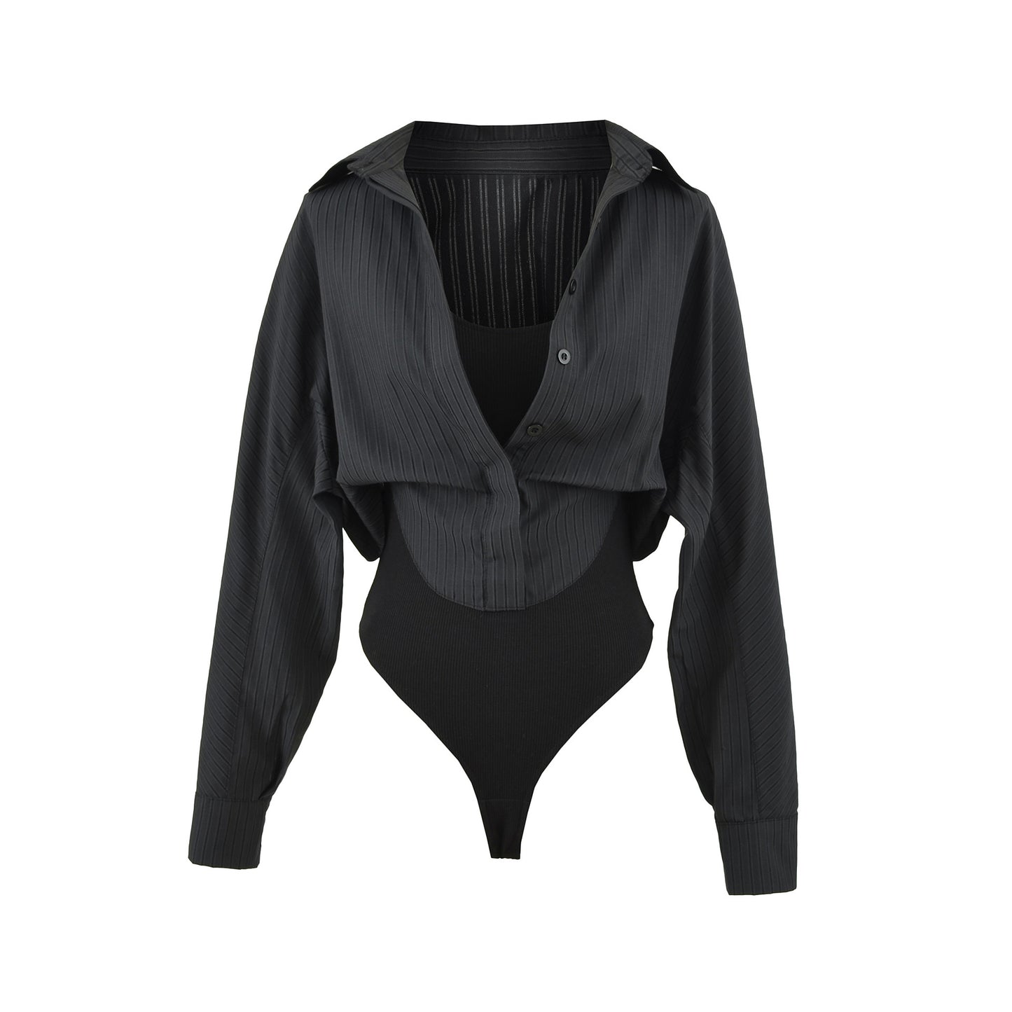 Women's Autumn Hot Fake Two Pieces Lapel Jumpsuits