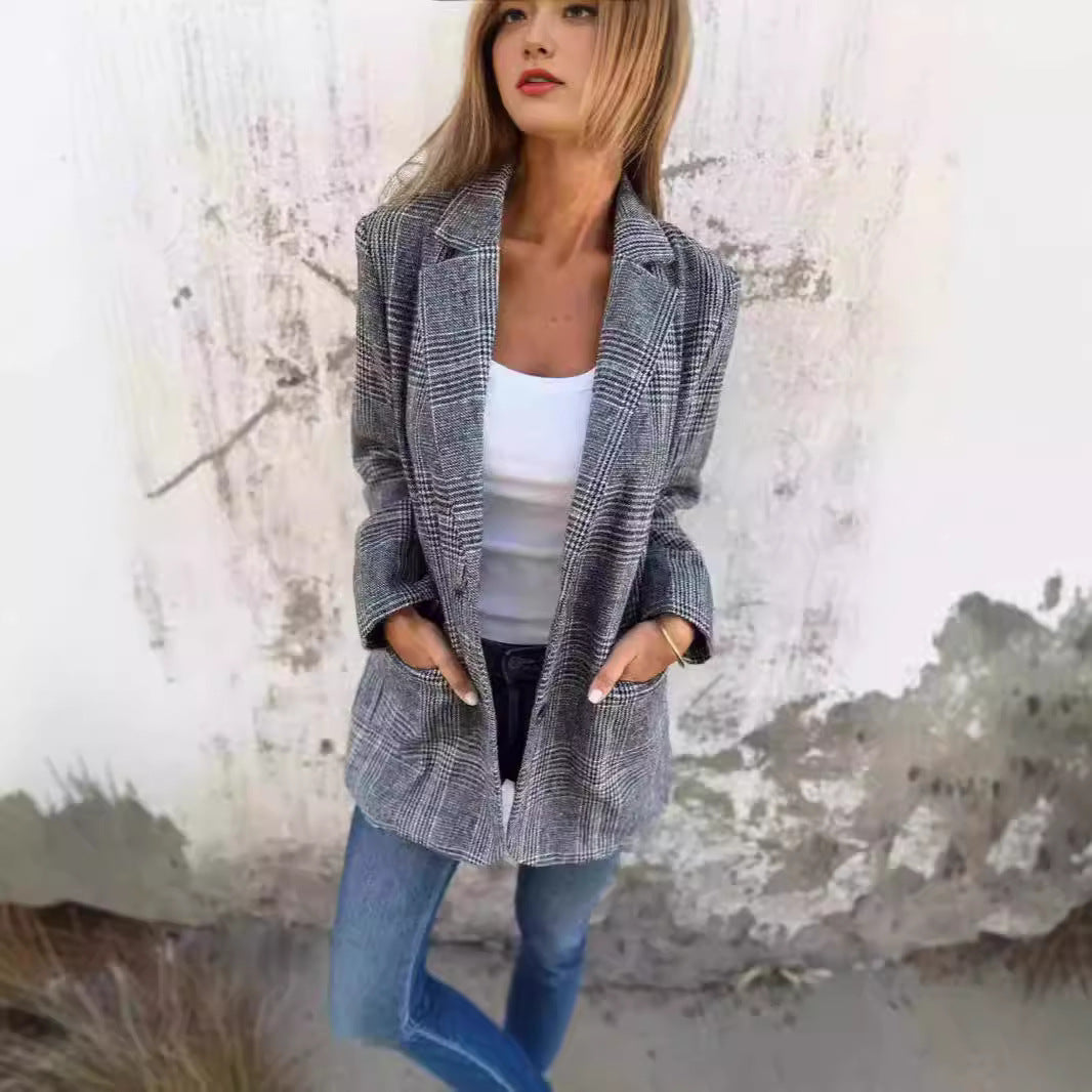 Women's Unique Casual Fashion Retro Lapel Blazers