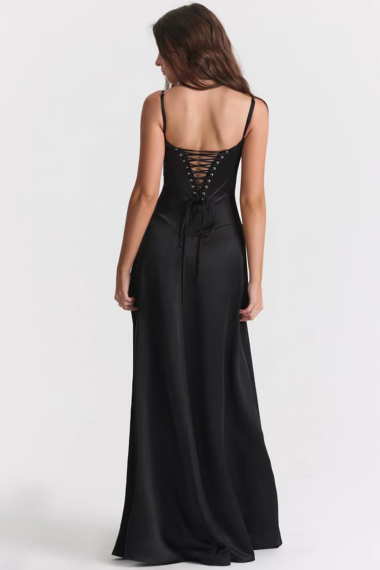 Solid Color Sleeveless Sling Body Shaping Backless Dresses