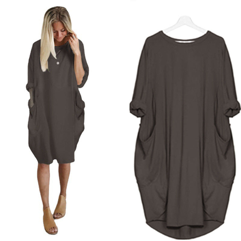 Women's Fashion Casual Mid-length Elegant Graceful Dress