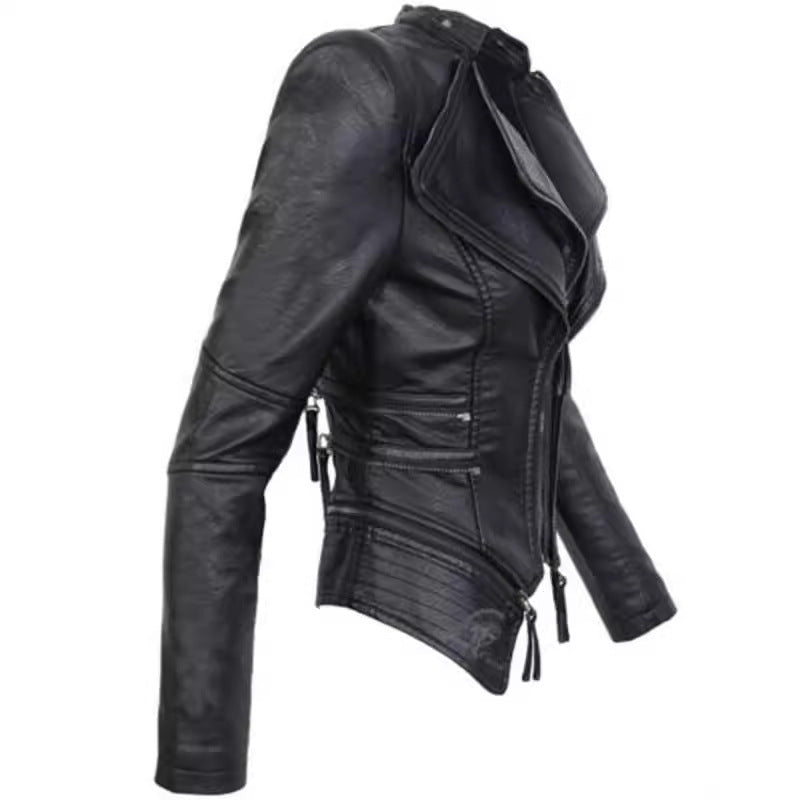 Beautiful Good Quality Leather Zipper Stitching Jackets