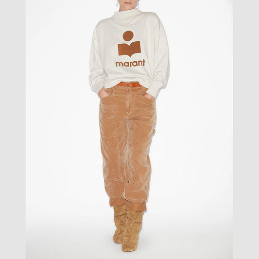 Women's American Niche Classic Flocking Thread Half Turtleneck Stand Sweaters