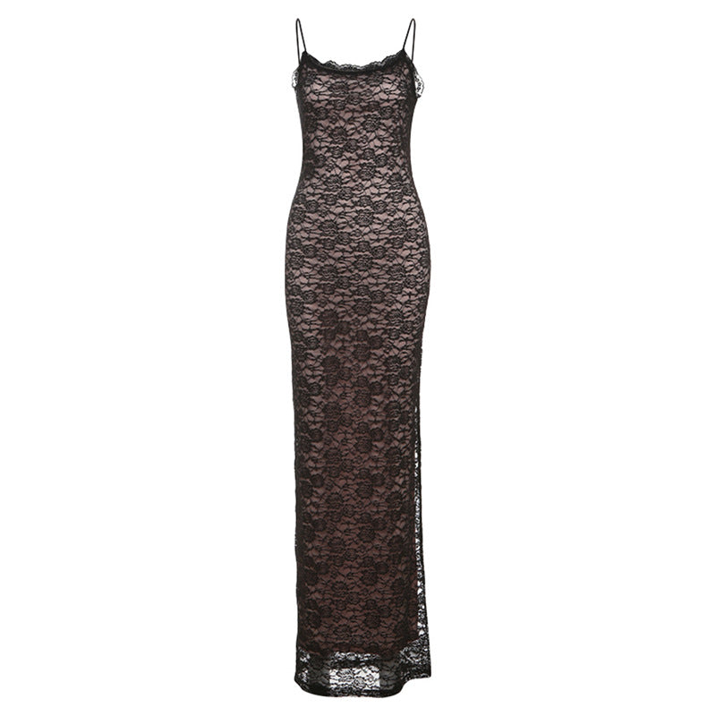 Sexy Hot Backless Lace Suspender Dress Fashion Dresses
