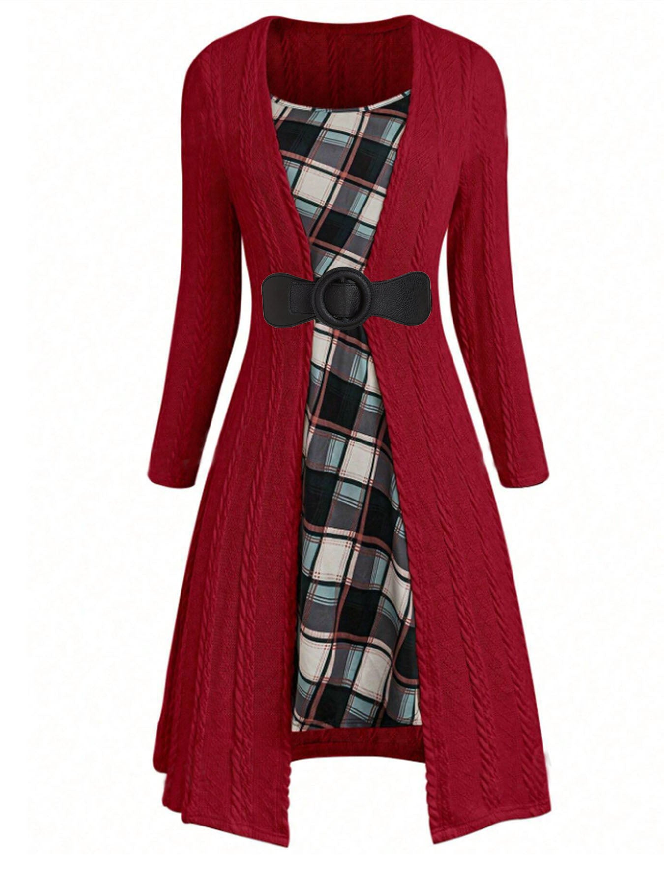 Women's A- Line Bow Dress Knee-length Long Dresses
