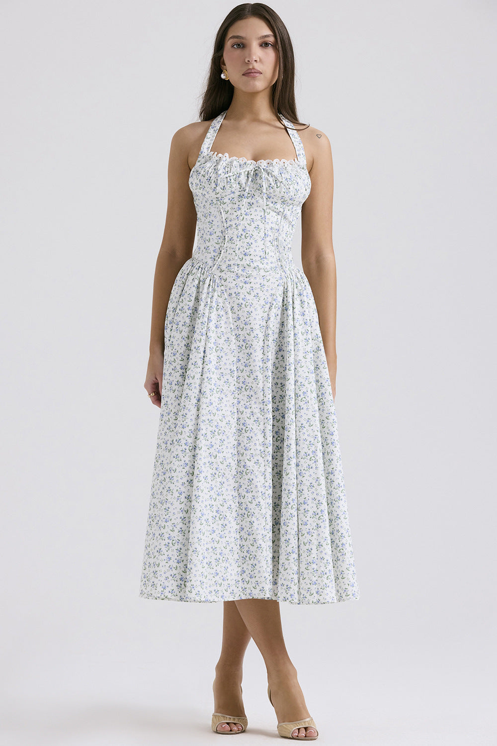 Summer Suspender Dress Fashionable Printed Halter Dresses