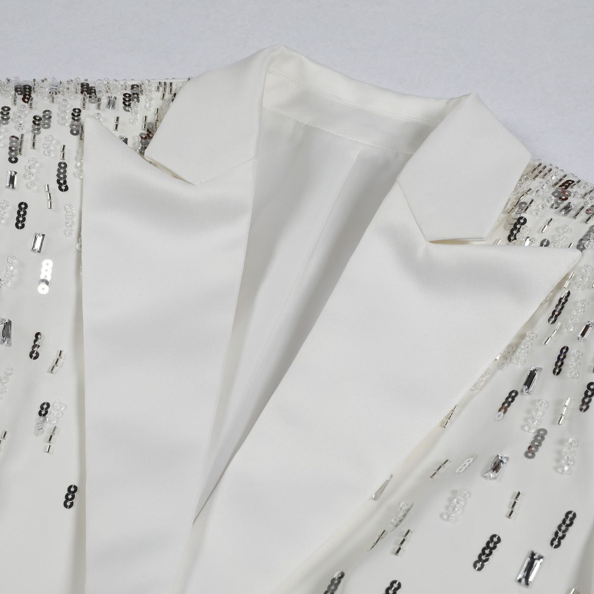 Women's Beads Rhinestones Waist Slimming Quality Business Blazers
