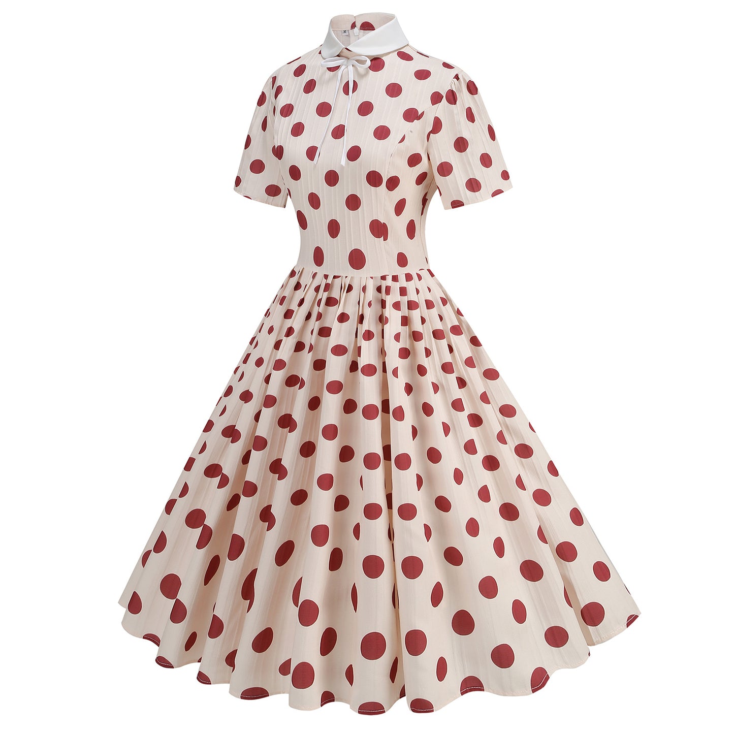Retro Contrast Color Lapels High Slimming Dress