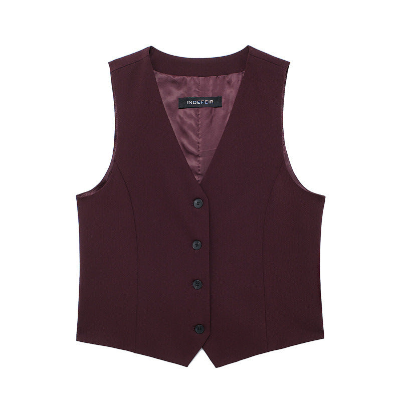 Autumn Straight Sleeveless Fashion Casual Niche Suits