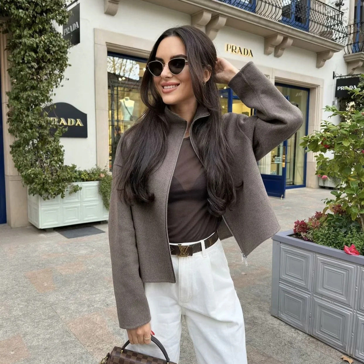 Women's Sports Stand Collar Loose Long Sleeve Coats