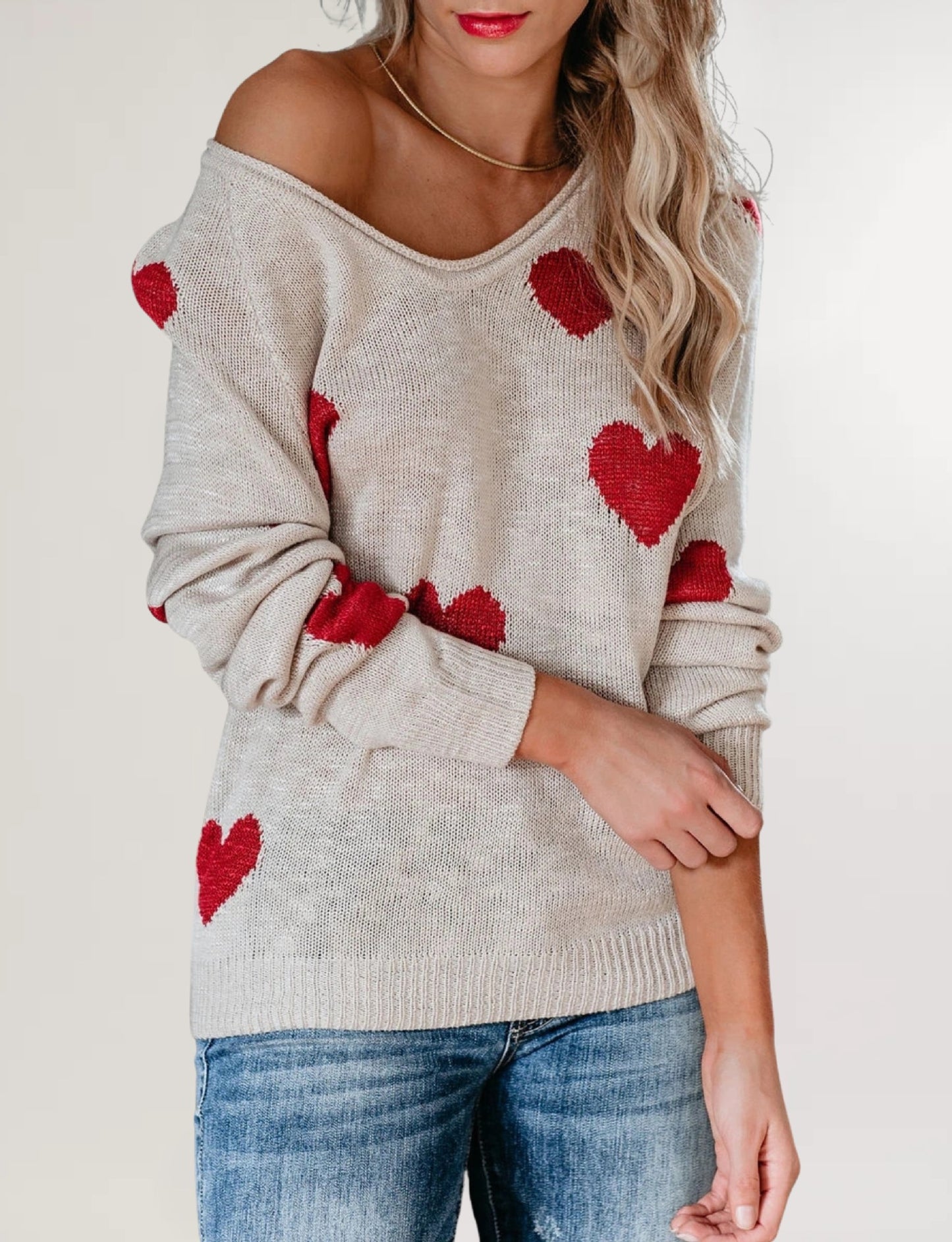Women's Loose Love Valentine's Day Pullover Sweaters