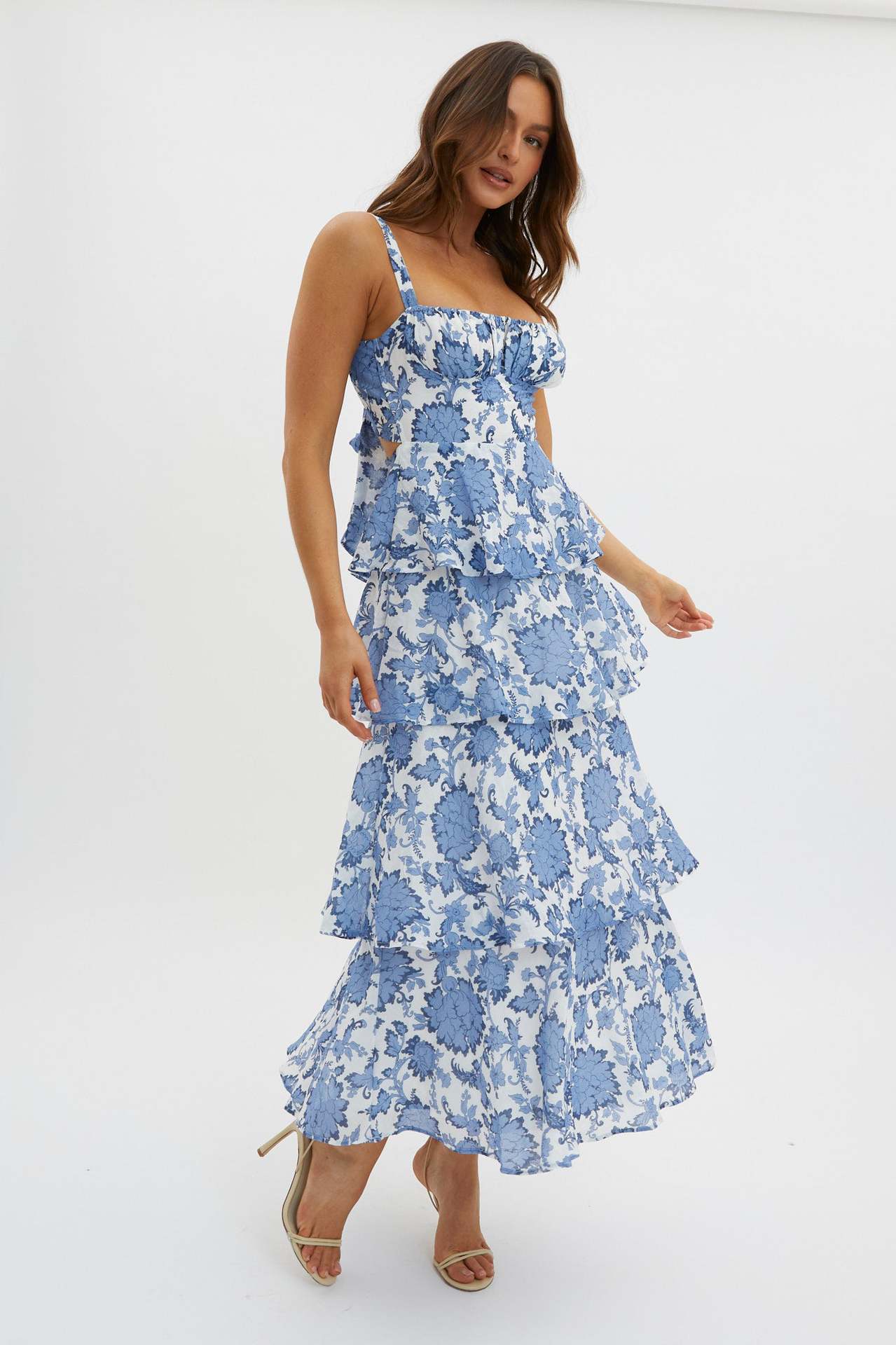 Bow Floral Dress Holiday Party Temperament Dresses