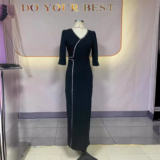Autumn Long Sleeve Rhinestone Slim Fit Suits