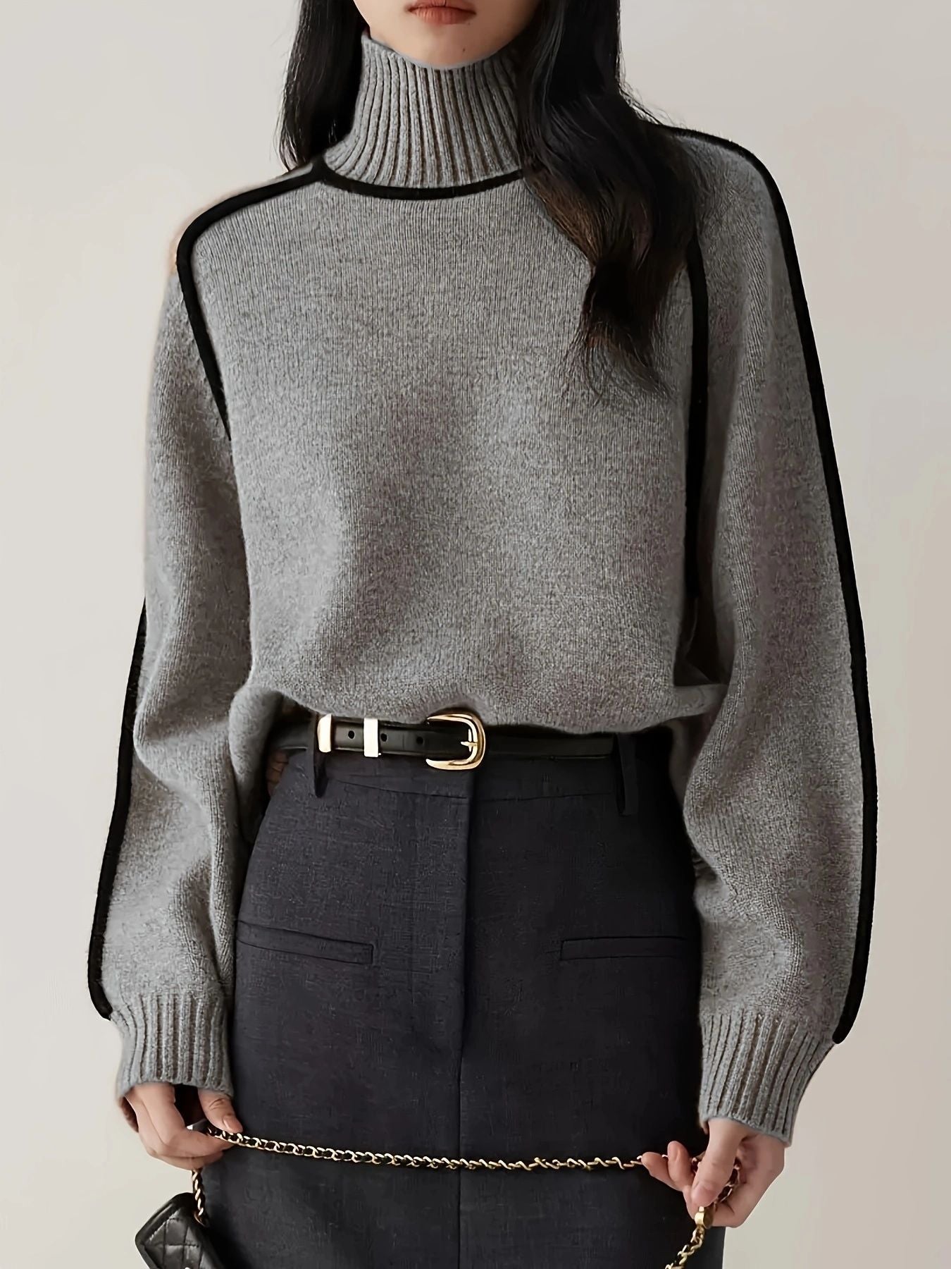 Women's European Autumn Thin Slimming Casual Loose Pullover Knitting Sweaters