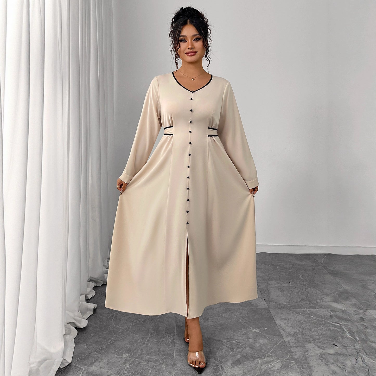 Women's Large Dress Waist Slimming Elegant Long Dresses