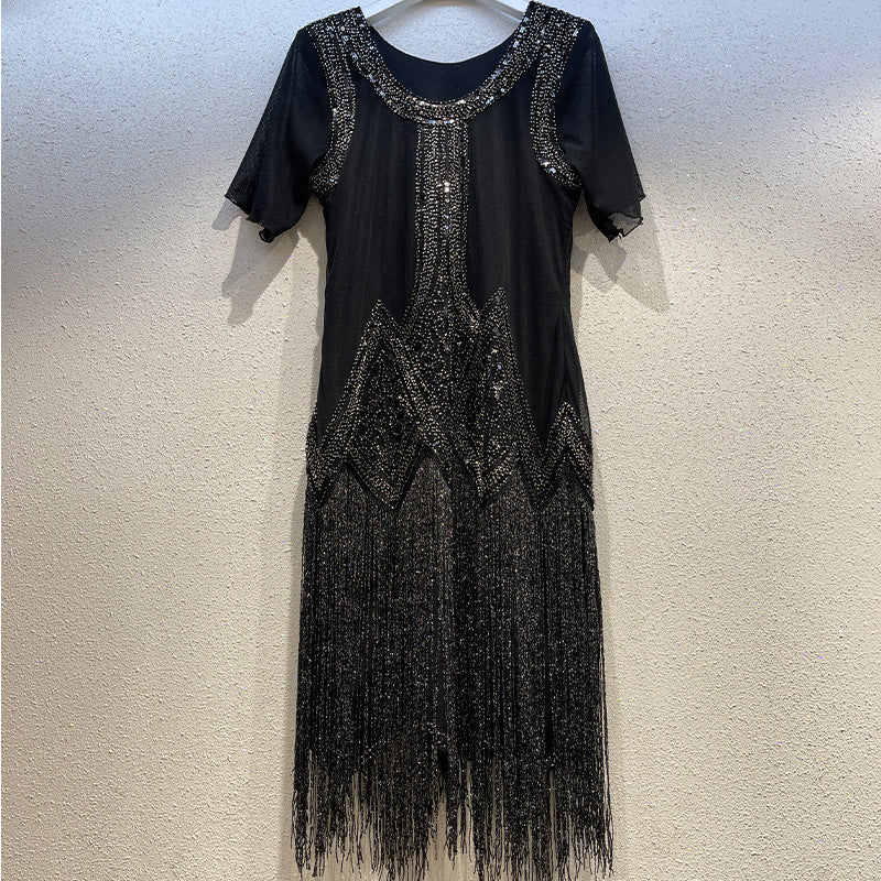 Women's Sexy Luxury Sequin Bead Tassel Stage Performance Costumes
