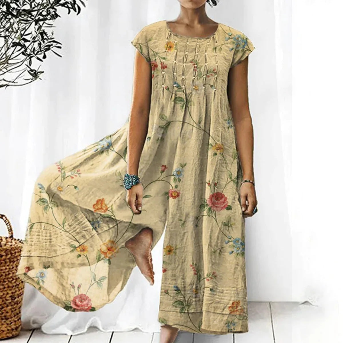 Women's Glamorous Charming Printed Loose Wear Jumpsuits