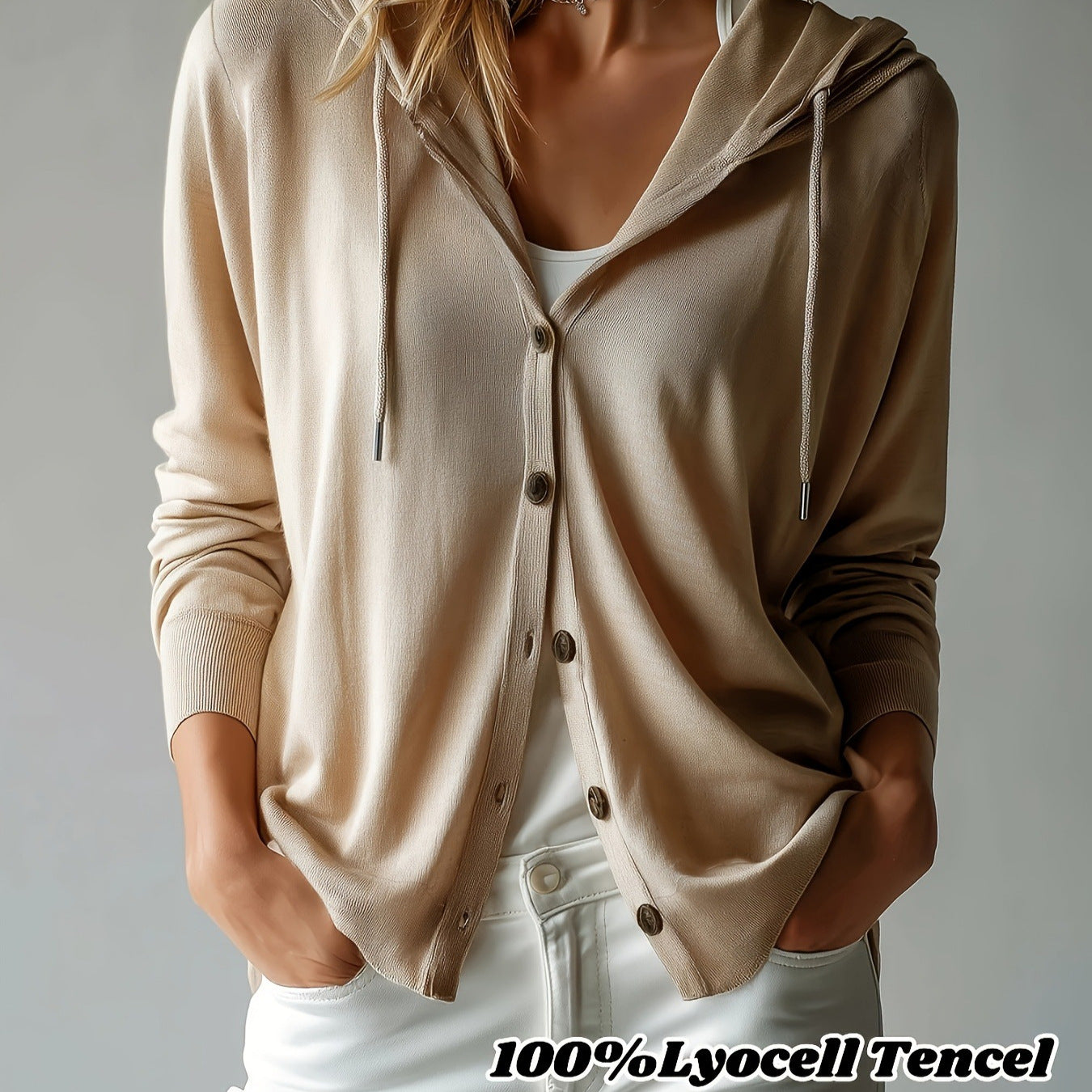 Durable Women's Hooded Knit Casual Business Women's Sweater