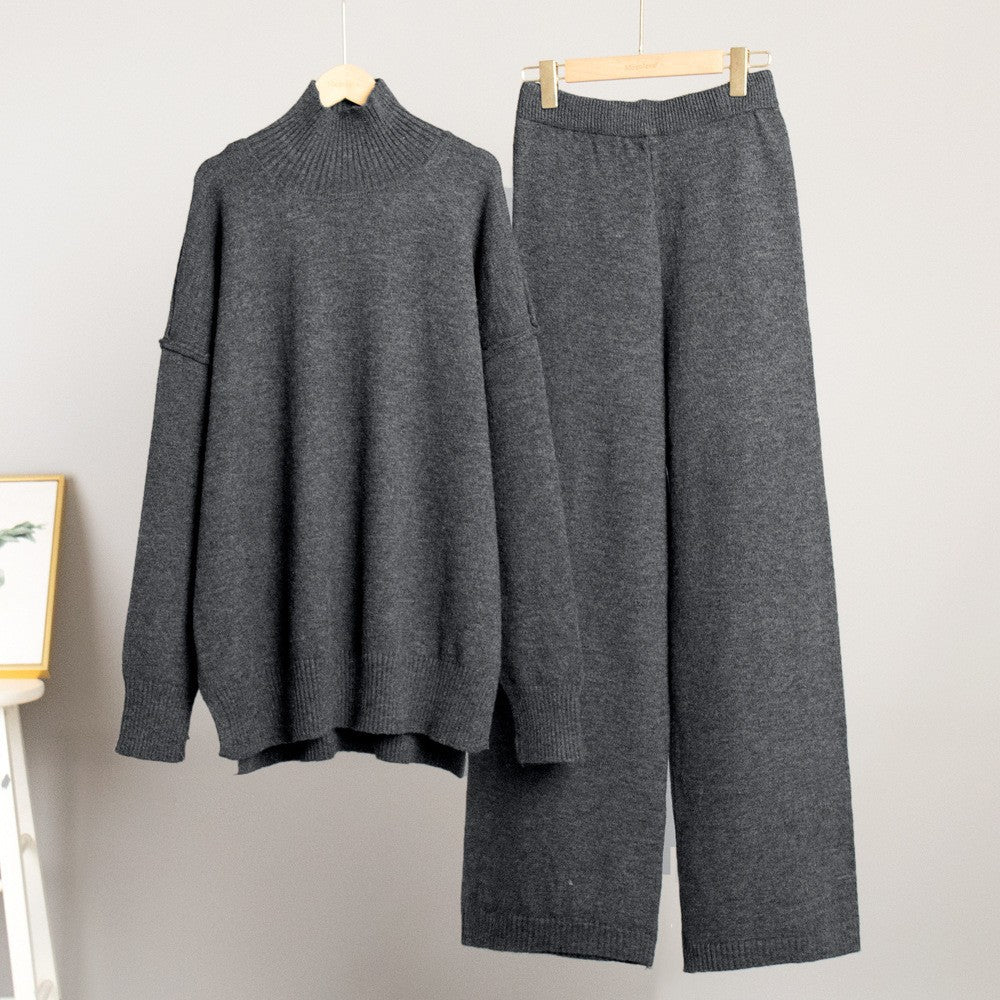 Women's Turtleneck Loose Casual Lazy Thickened Knitting Suits
