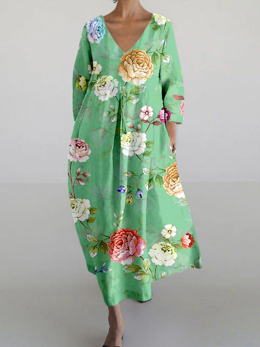 Women's Round Neck Fashion Advanced Long Sleeve Dresses