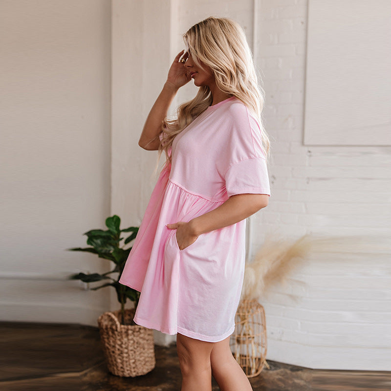 Women's Solid Color Loose Knee-length For Casual Dresses