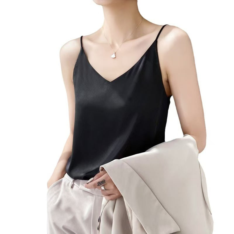 Elegant Inner Match Business Bottoming Solid Blouses