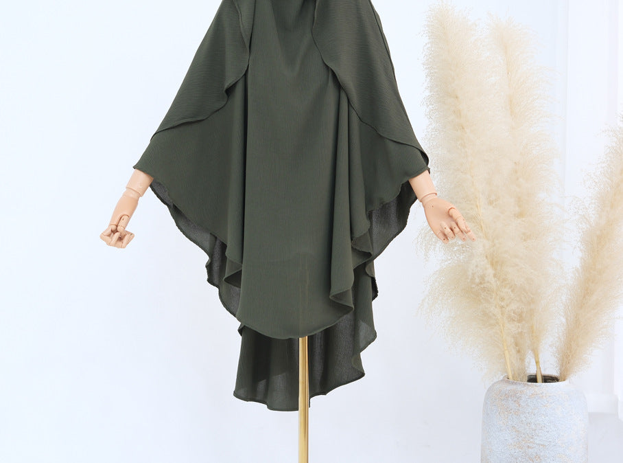 Comfortable Slouchy Solid Color Turban Turkish Dresses