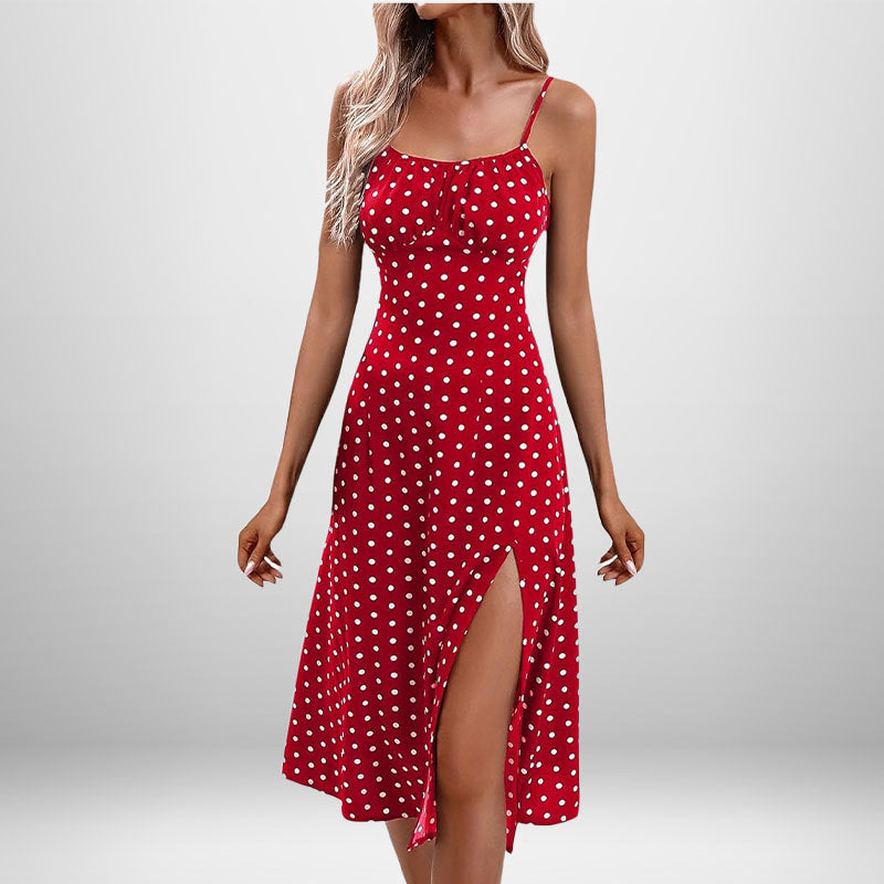 Women's Spring Sexy Fashion Printed Slit Sling Dresses