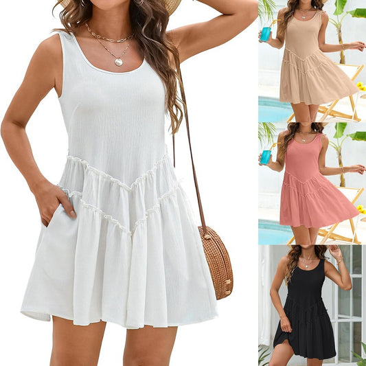 Women's Elegant Beach Sun Protection V-shaped Lace Skirts