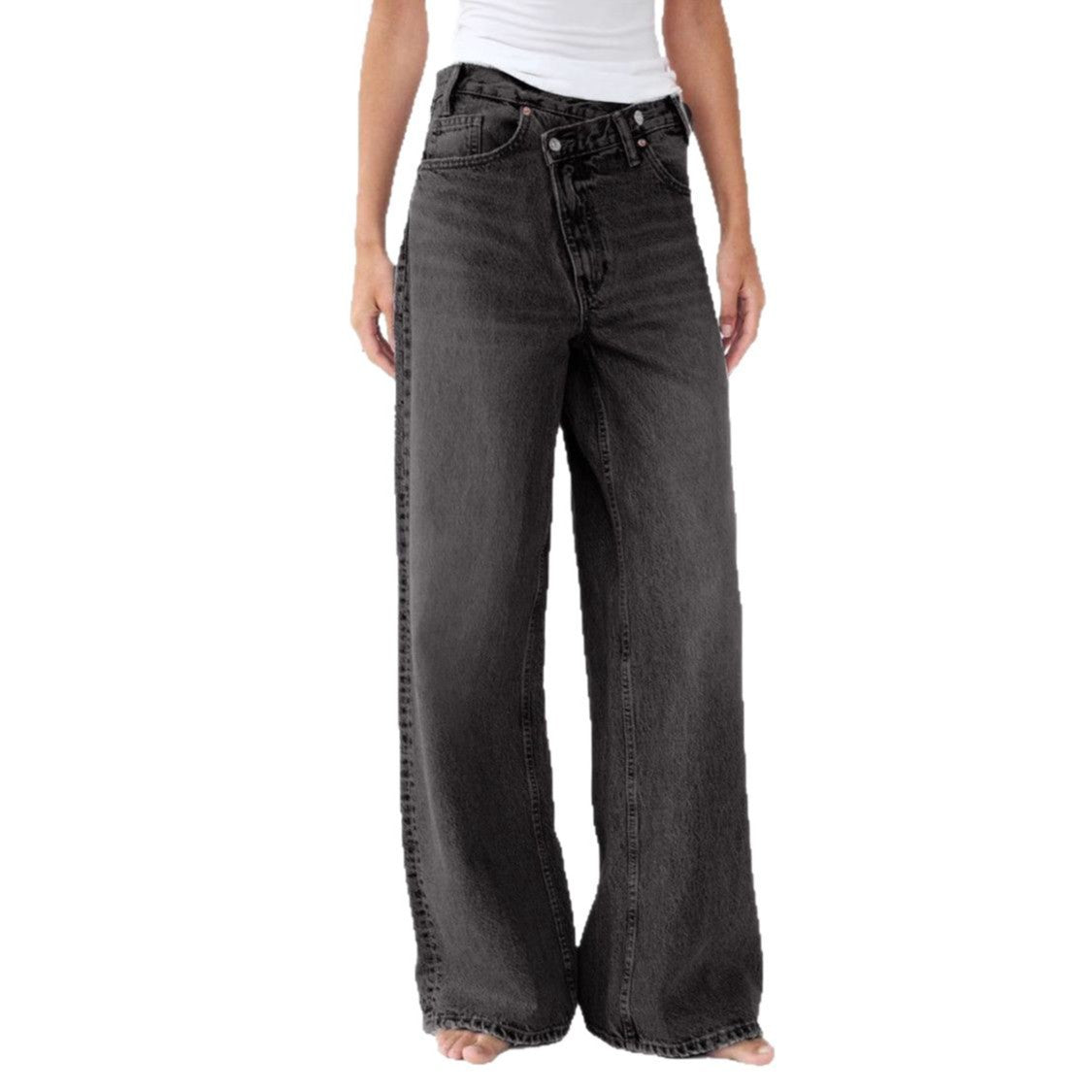 Women's European High Quality Denim Straight Jeans