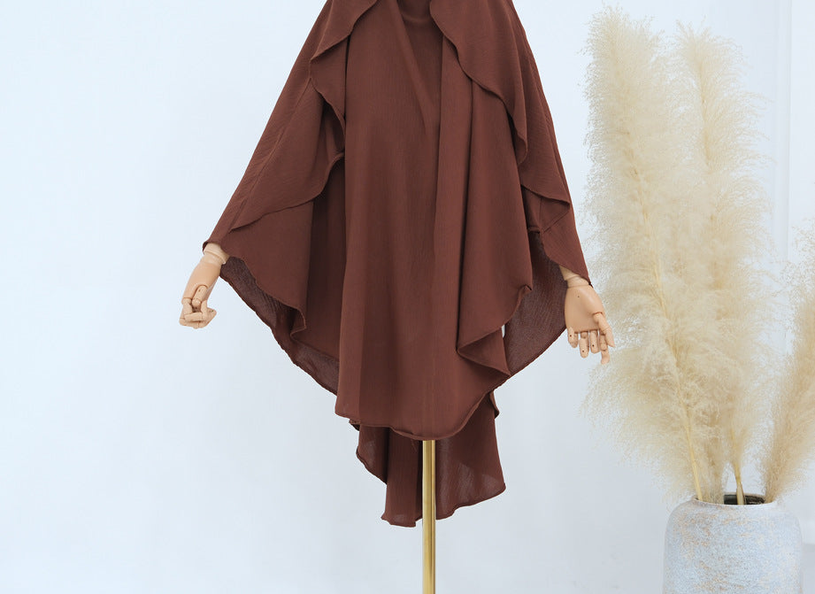 Comfortable Slouchy Solid Color Turban Turkish Dresses