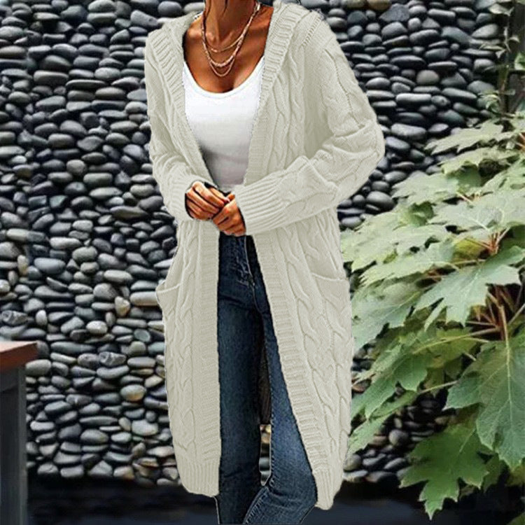 Women's Twist Braid Idle Style Mid-length Sweaters