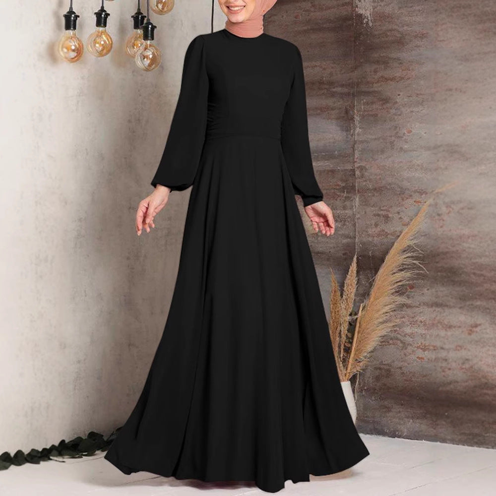 Women's Commuter Street Fashion High Waist Design Swing Lantern Jumpsuits