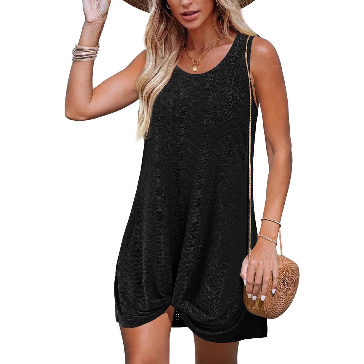 Women's Summer Hollow Beach Vacation Clothes Kinky Dress